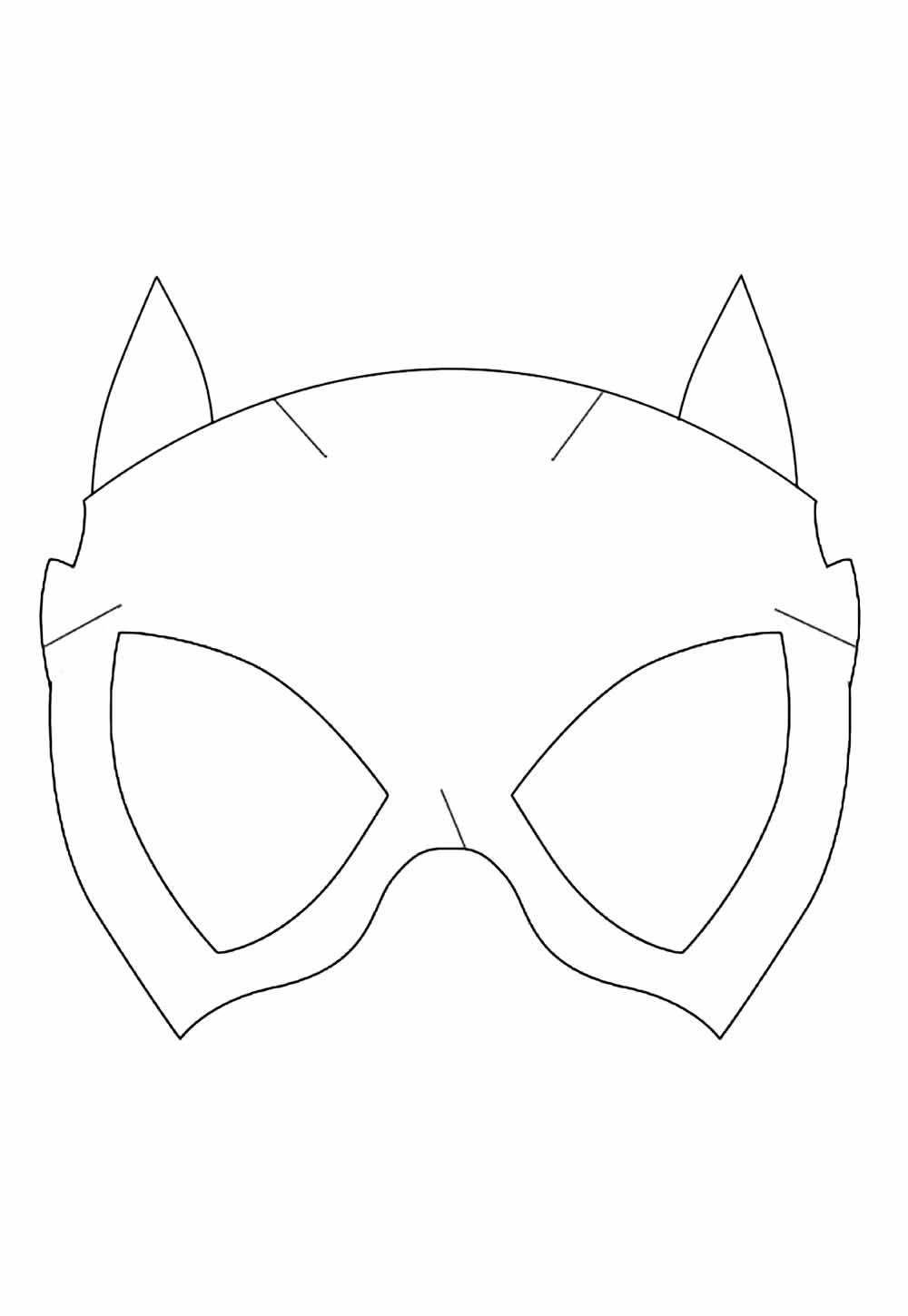 Desenho de Máscara da Mulher-Gato