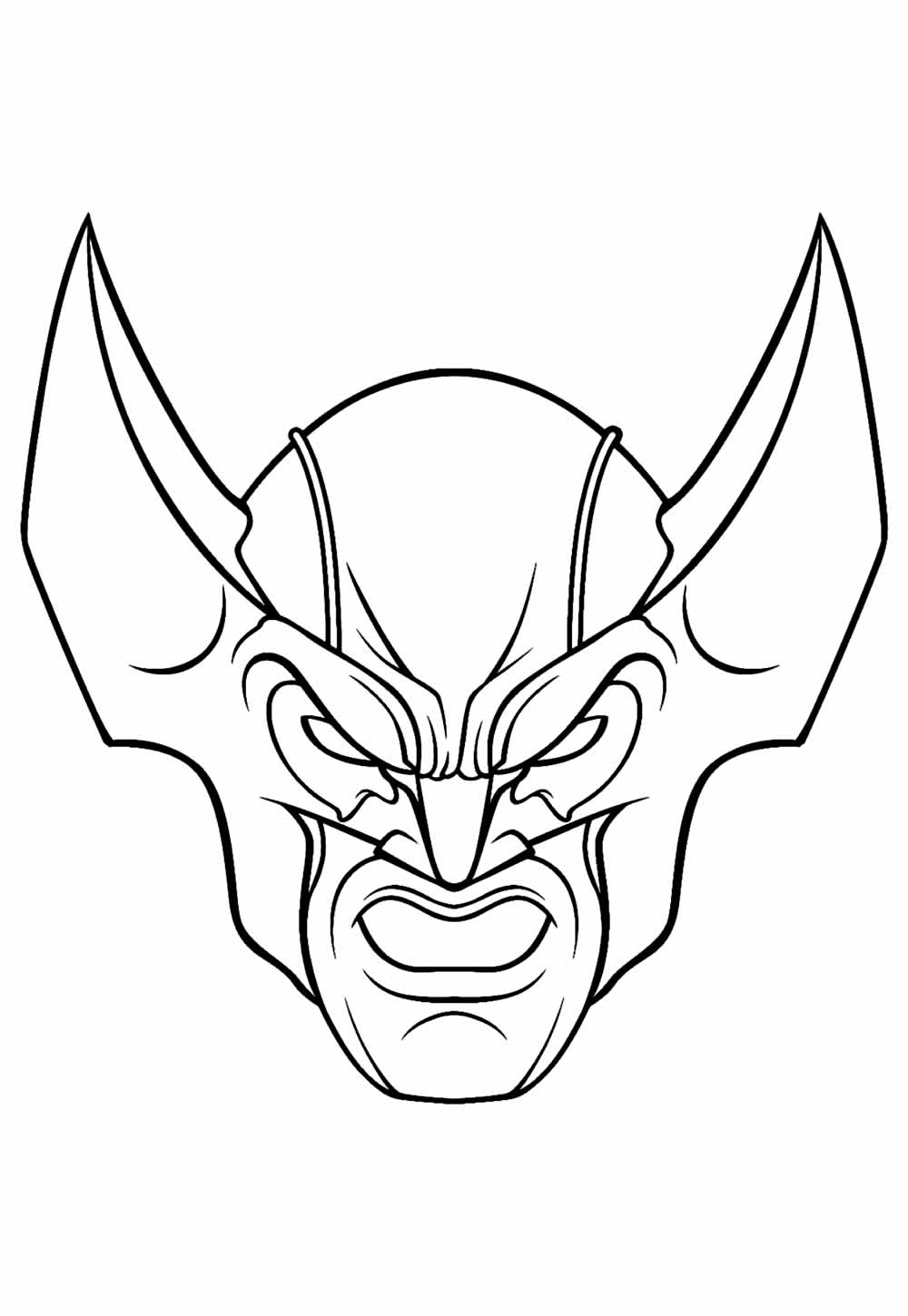 Desenho de Máscara da Wolverine