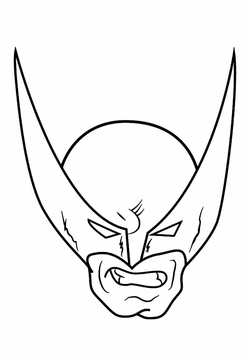 Desenho de Máscara da Wolverine