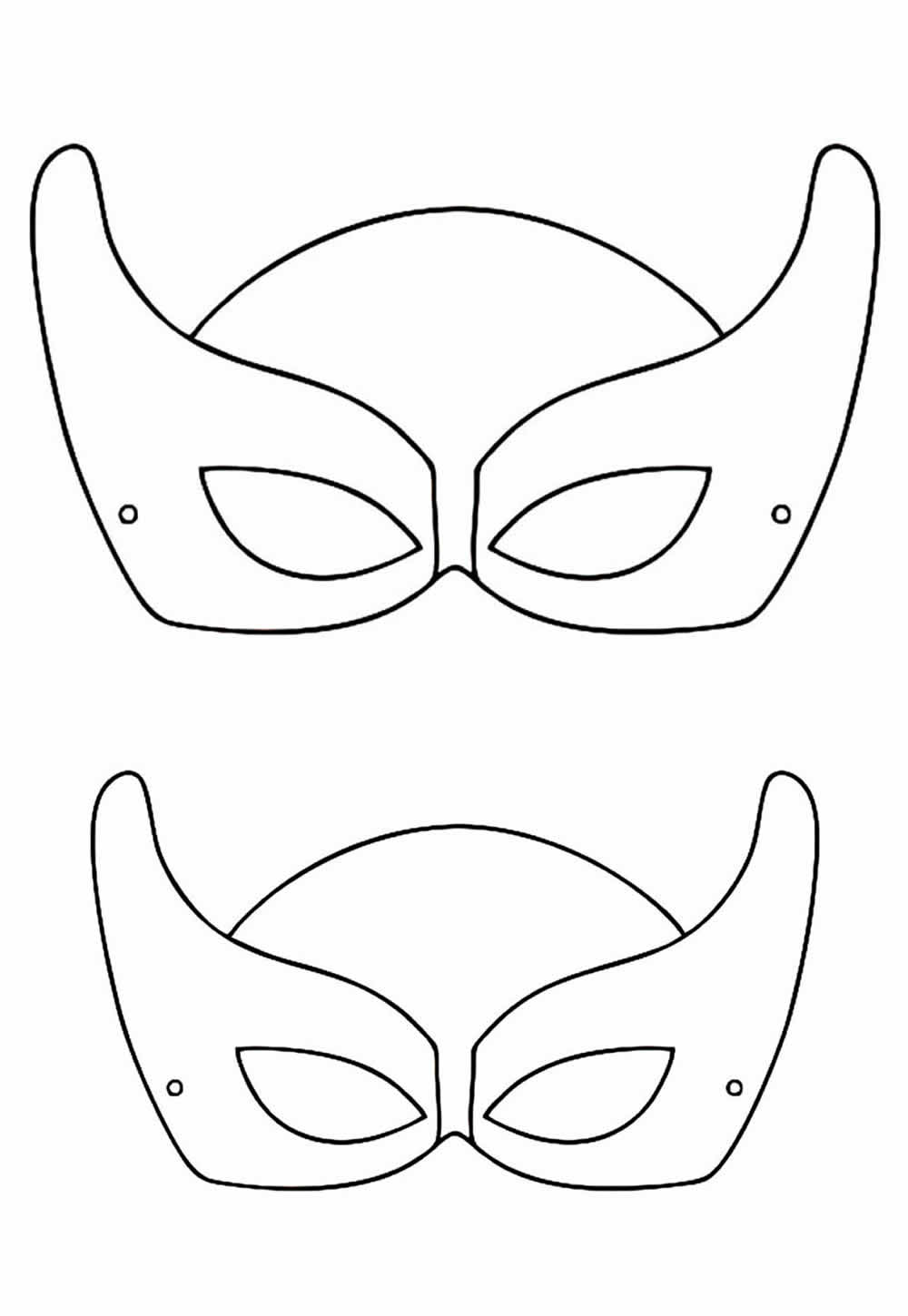 Desenho de Máscara da Wolverine