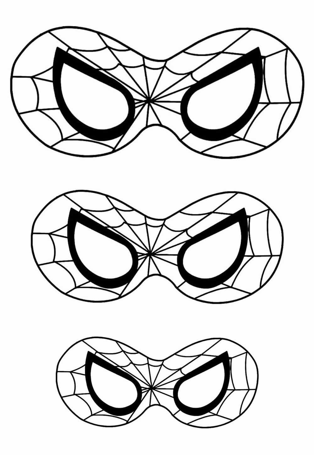 Desenho de Máscara da Homem-Aranha