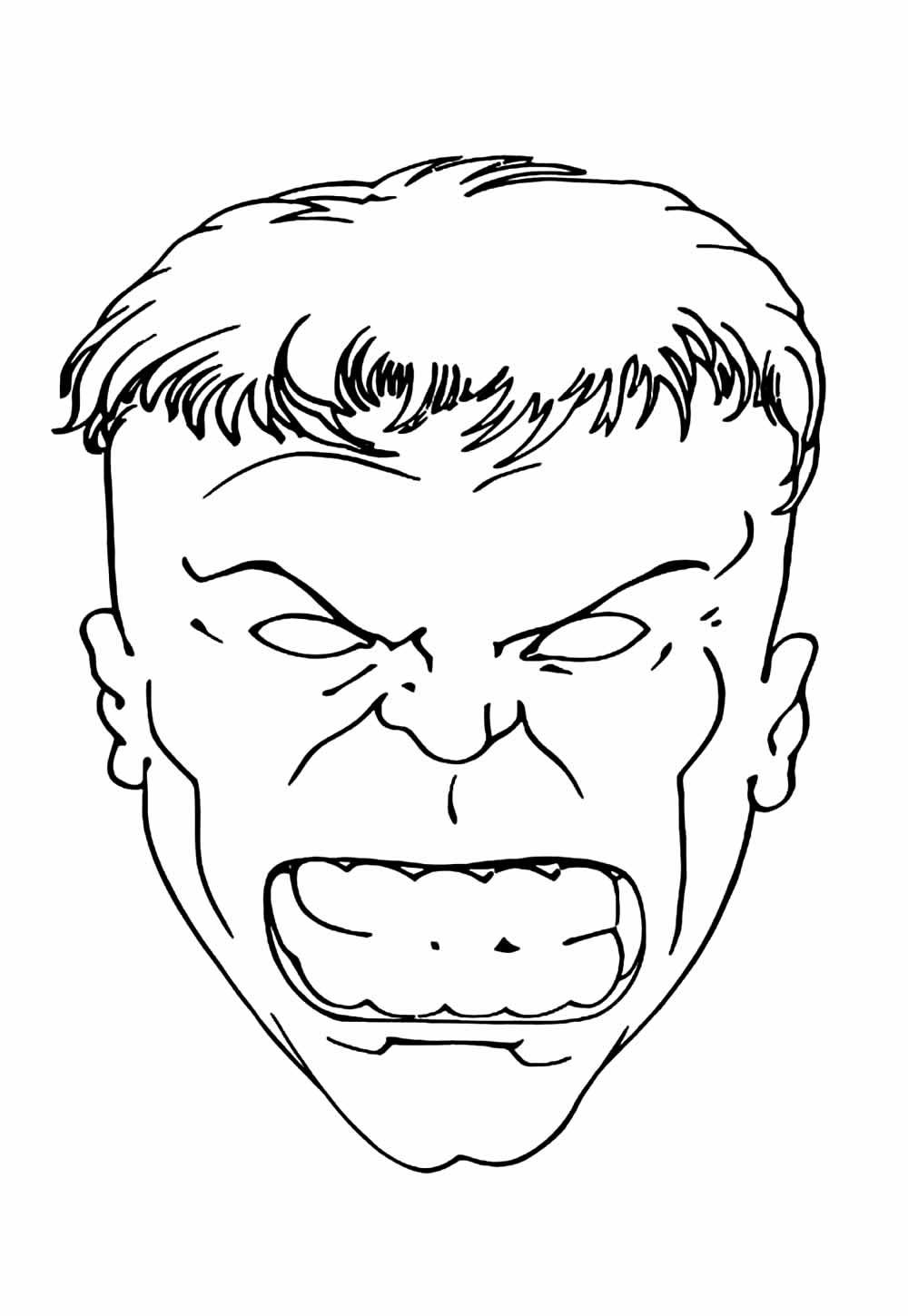 Desenho de Máscara da Hulk
