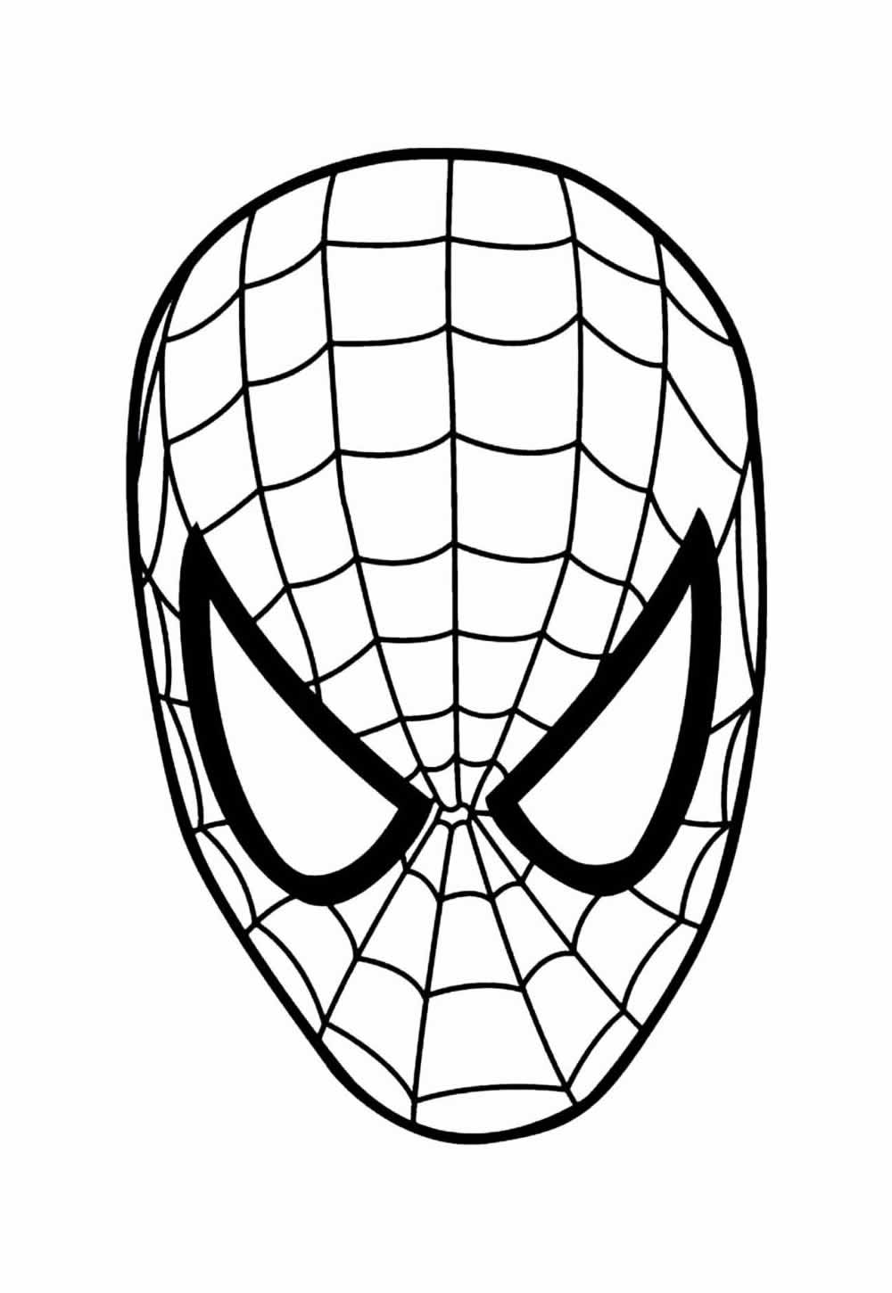Desenho de Máscara do Homem-Aranha