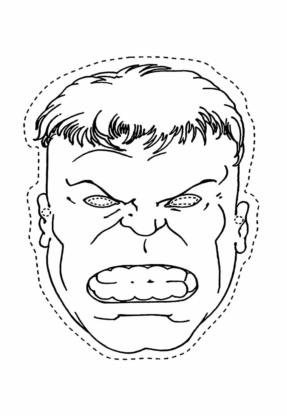 Desenho de Máscara da Hulk