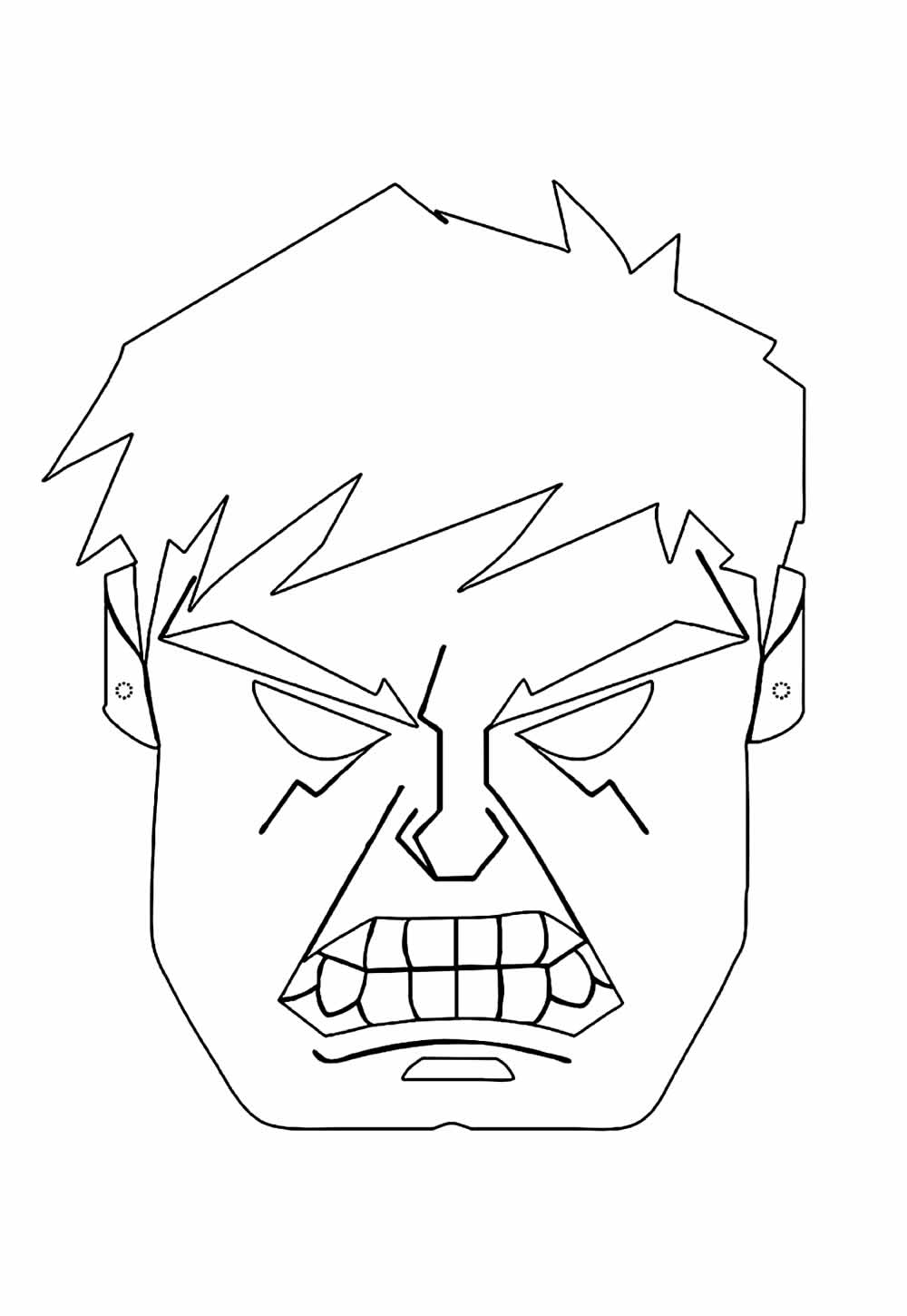 Desenho de Máscara da Hulk