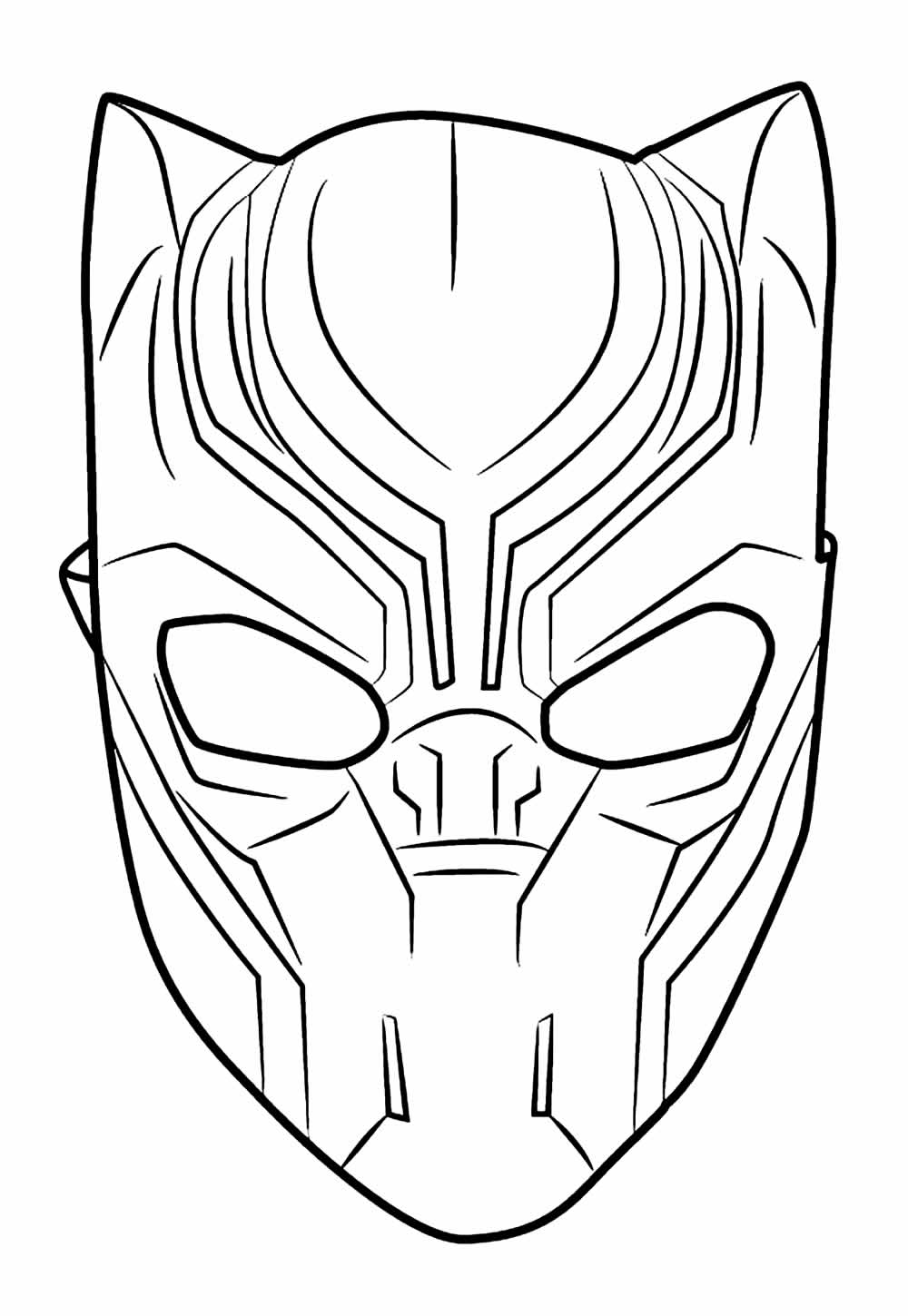 Desenho de Máscara da Pantera Negra