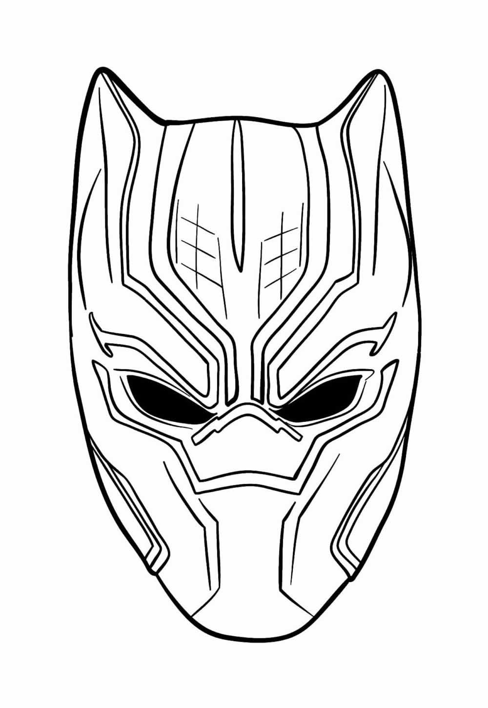 Desenho de Máscara da Pantera Negra
