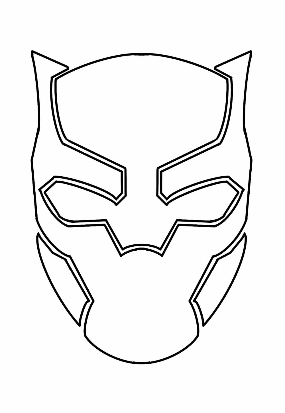 Desenho de Máscara da Pantera Negra