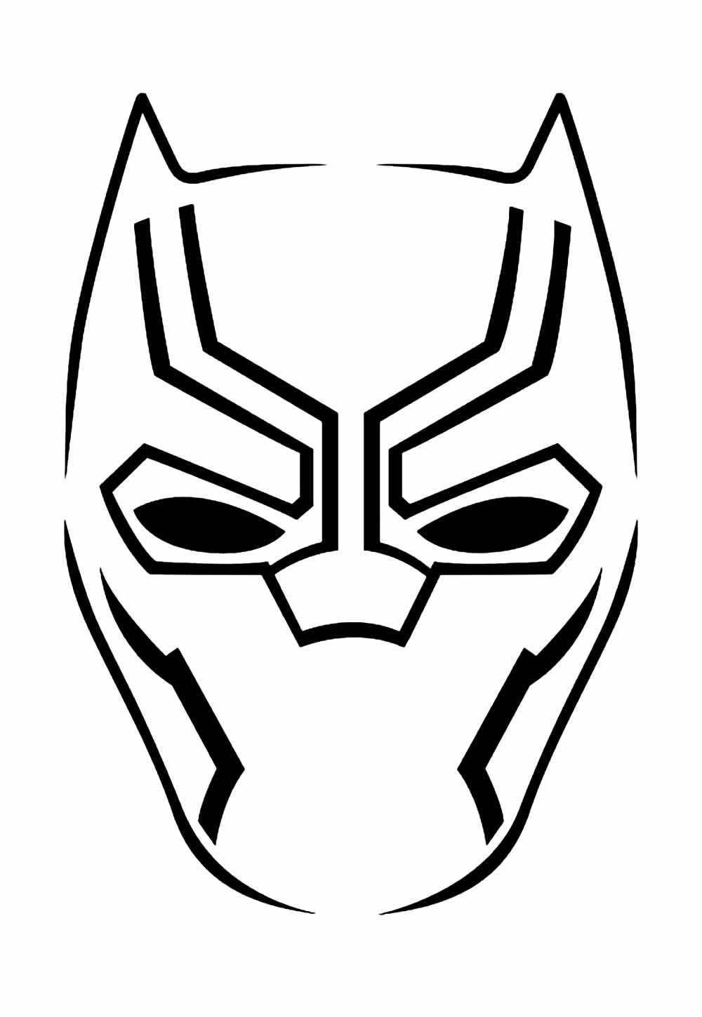 Desenho de Máscara da Pantera Negra