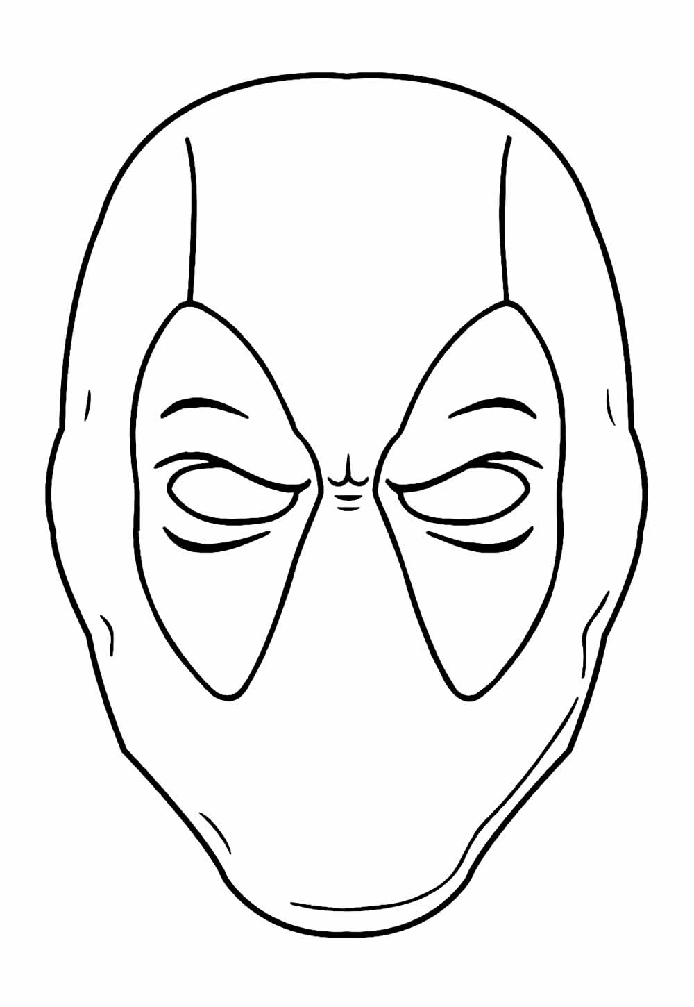 Desenho de Máscara da Deadpool