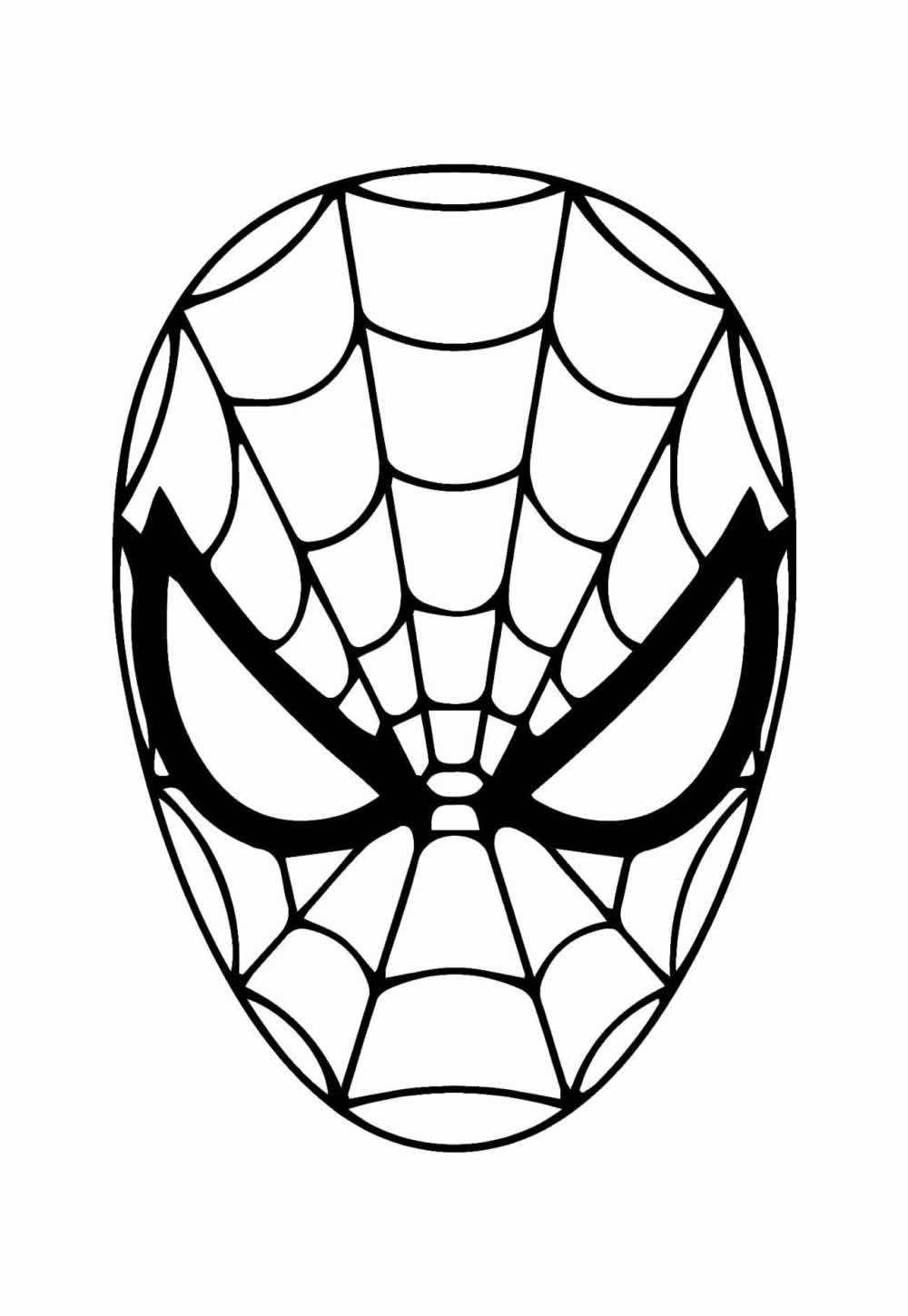Desenho de Máscara do Homem-Aranha