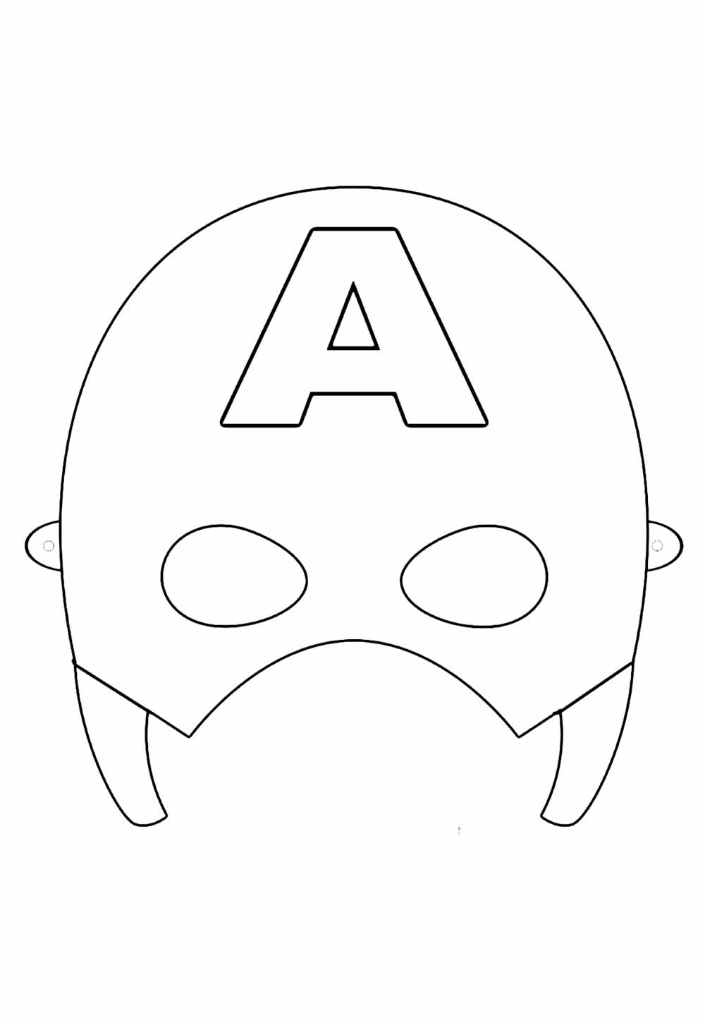 Desenho de Máscara da Capitão América