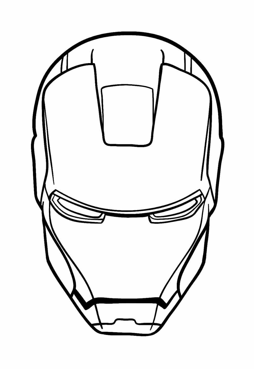 Desenho de Máscara da Homem de Ferro