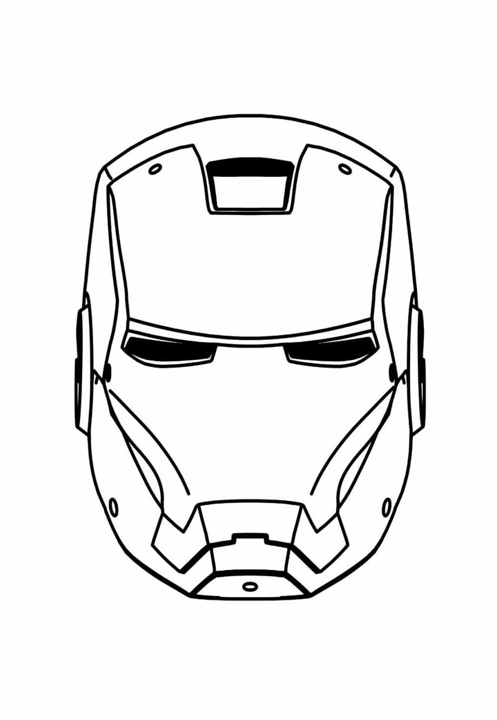 Desenho de Máscara da Homem de Ferro