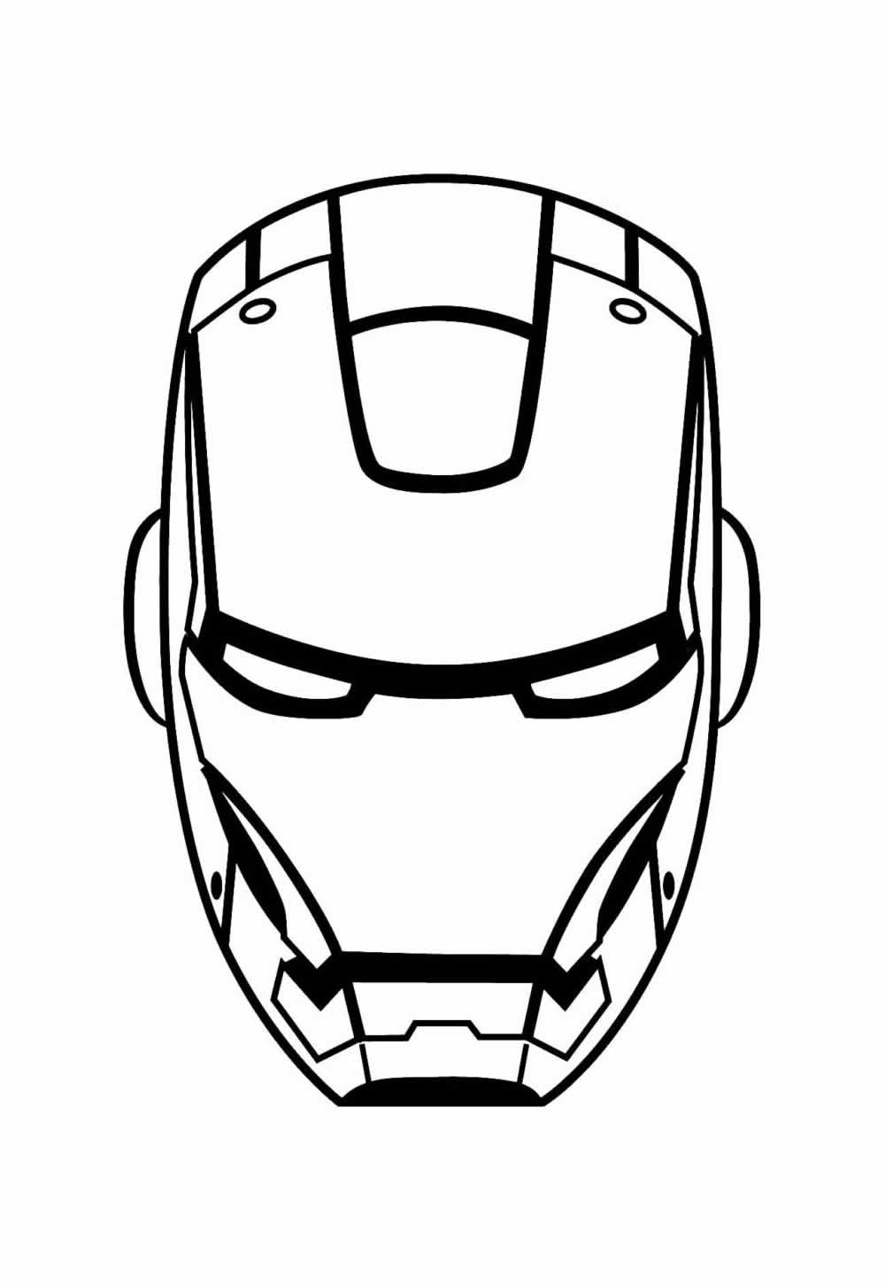 Desenho de Máscara da Homem de Ferro