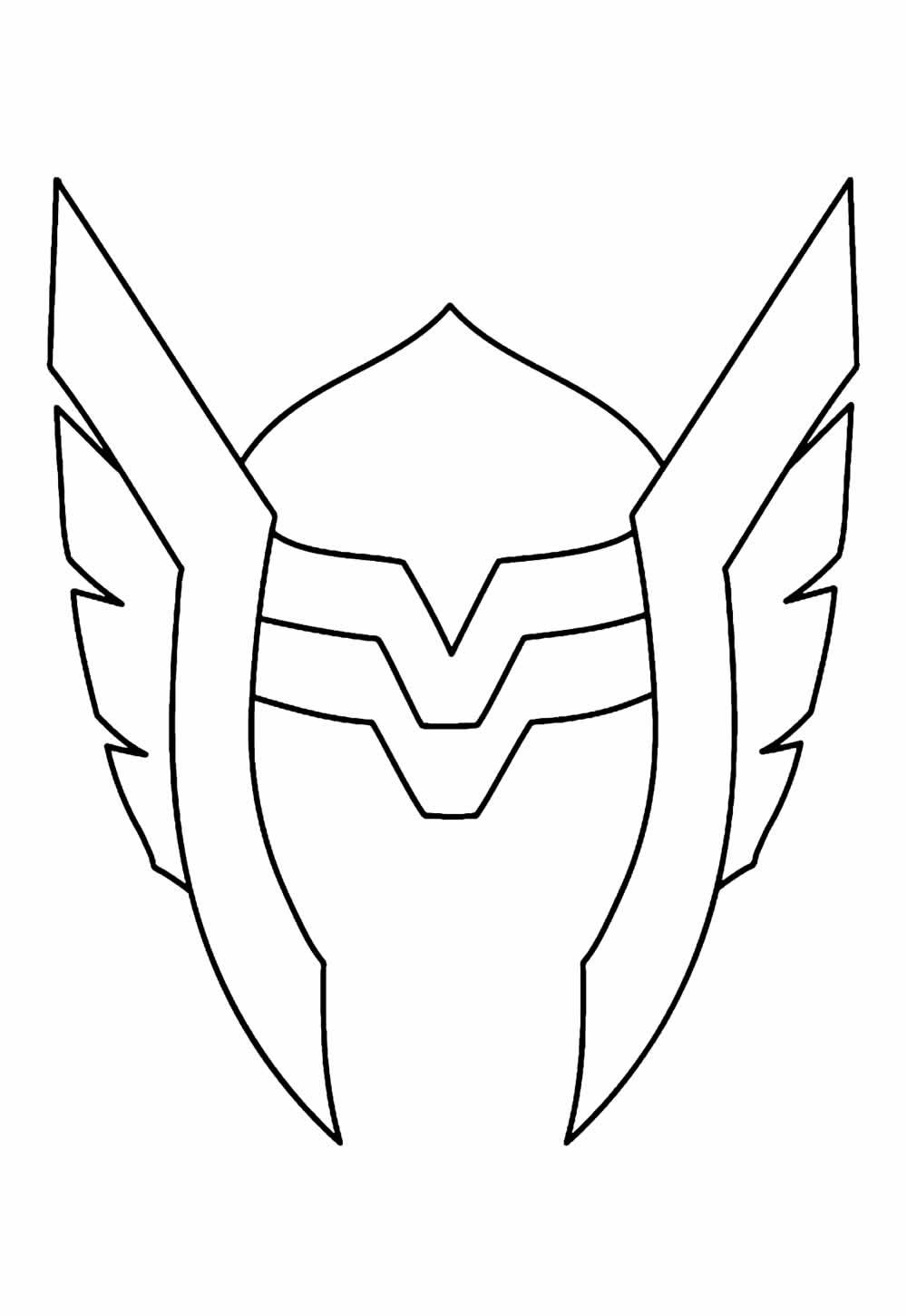Desenho de Máscara da Thor