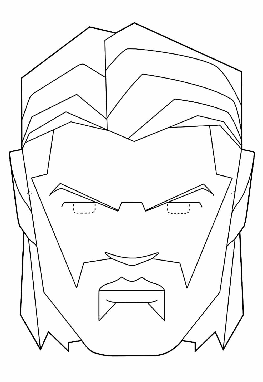 Desenho de Máscara da Thor