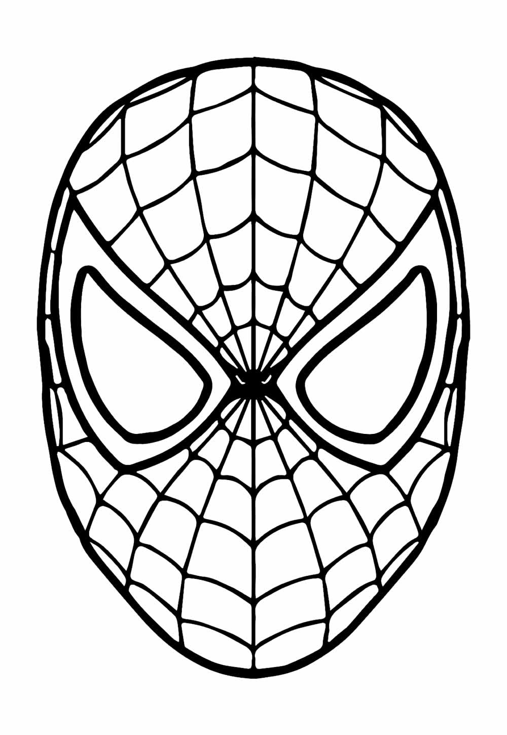 Desenho de Máscara do Homem-Aranha