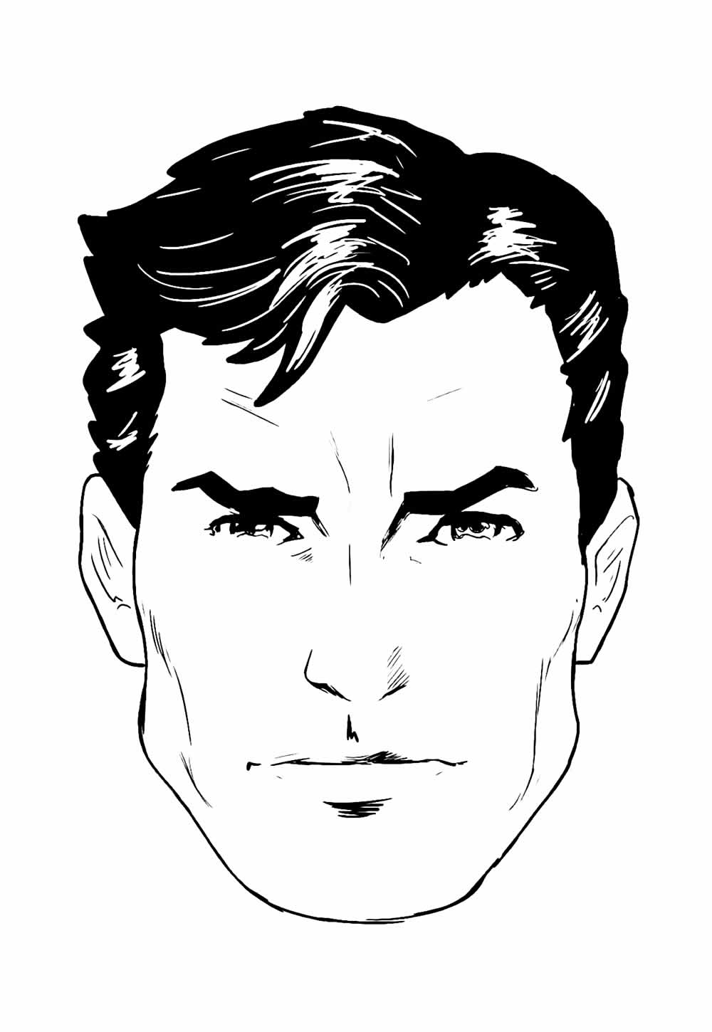 Desenho de Máscara do Super-Homem