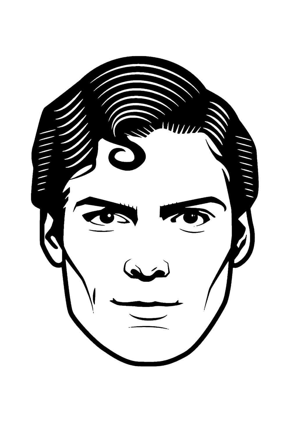 Desenho de Máscara do Super-Homem