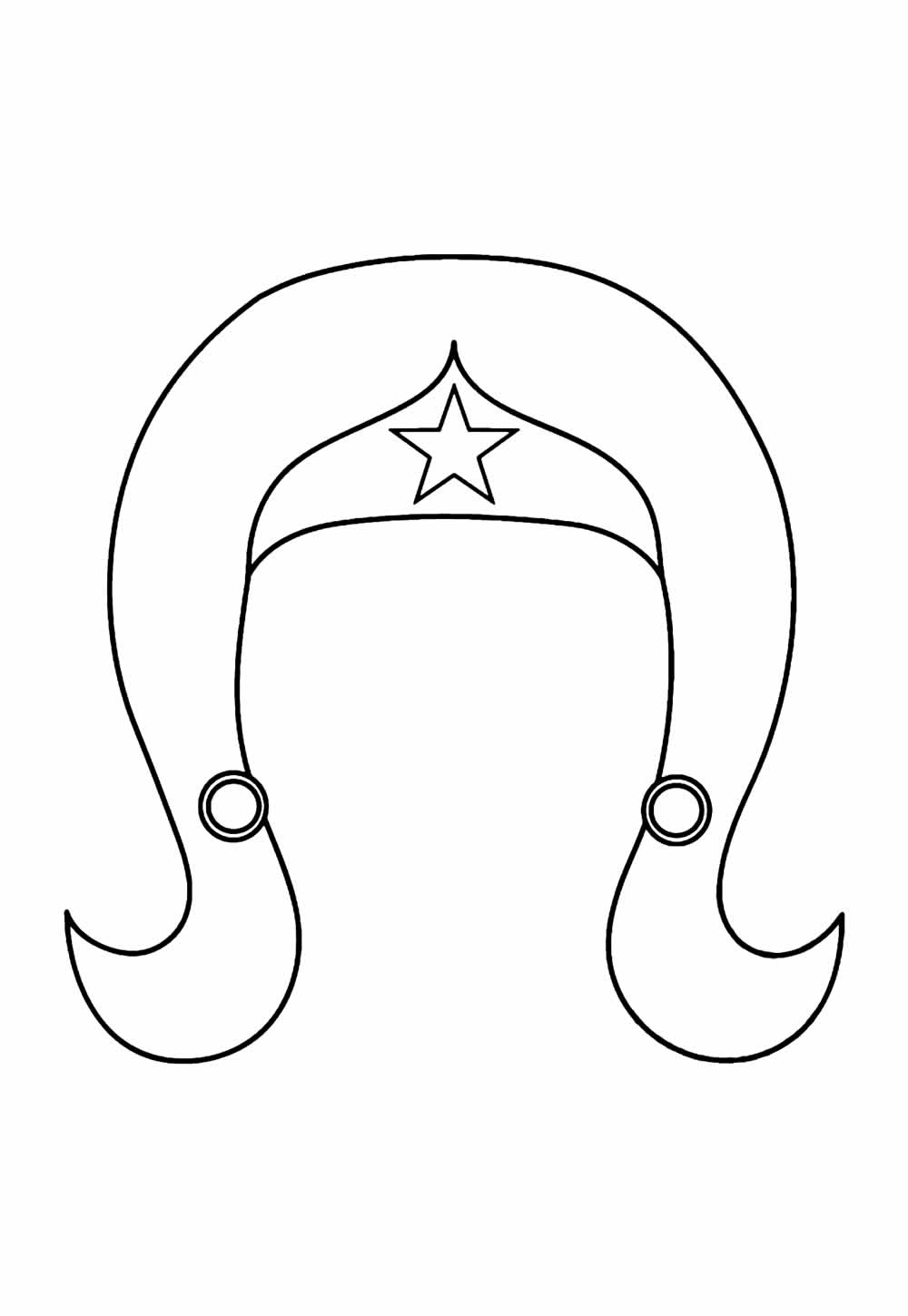 Desenho de Máscara da Mulher-Maravilha
