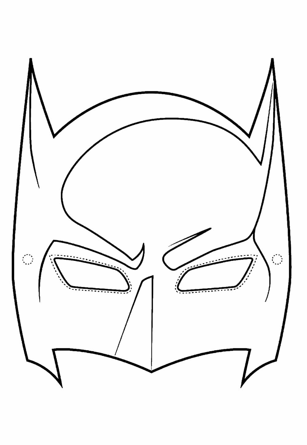 Desenho de Máscara da Batman