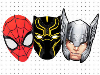 Máscaras de Super-Heróis para colorir