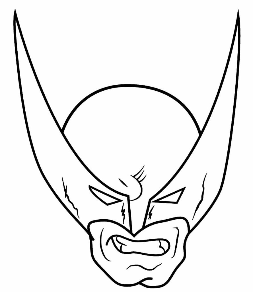 Máscara do Wolverine para imprimir e recortar