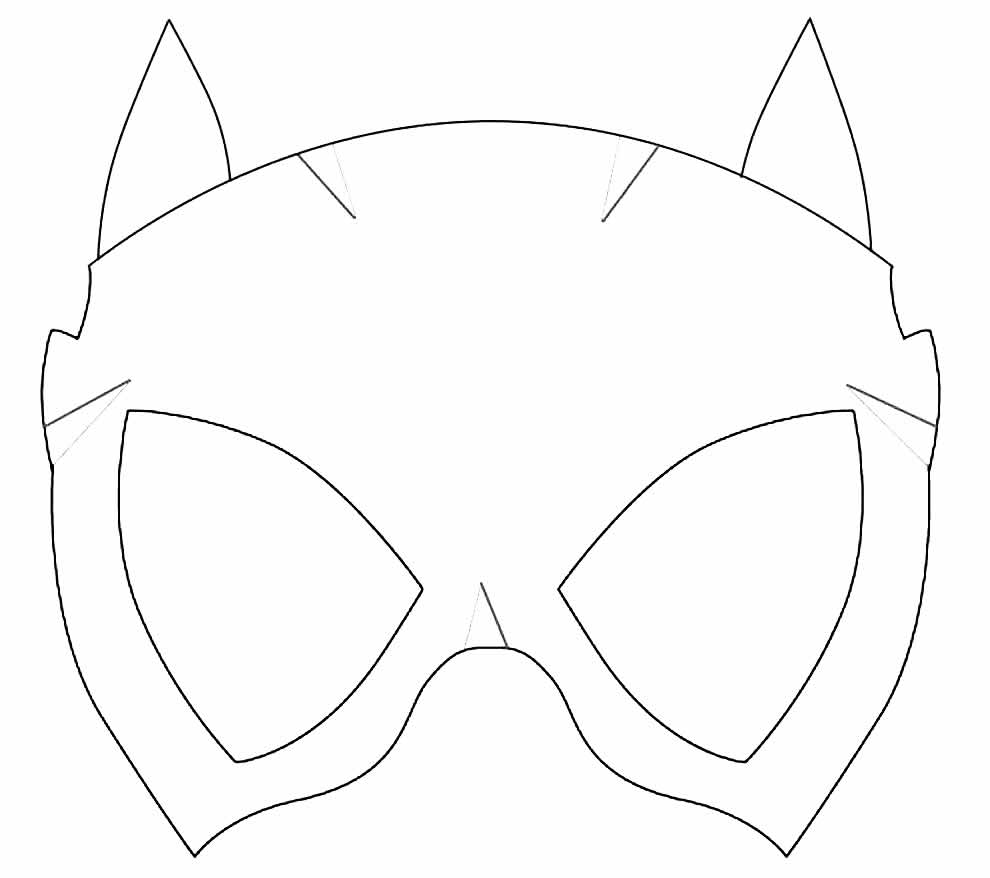 Máscara do Mulher-Gato para imprimir e recortar
