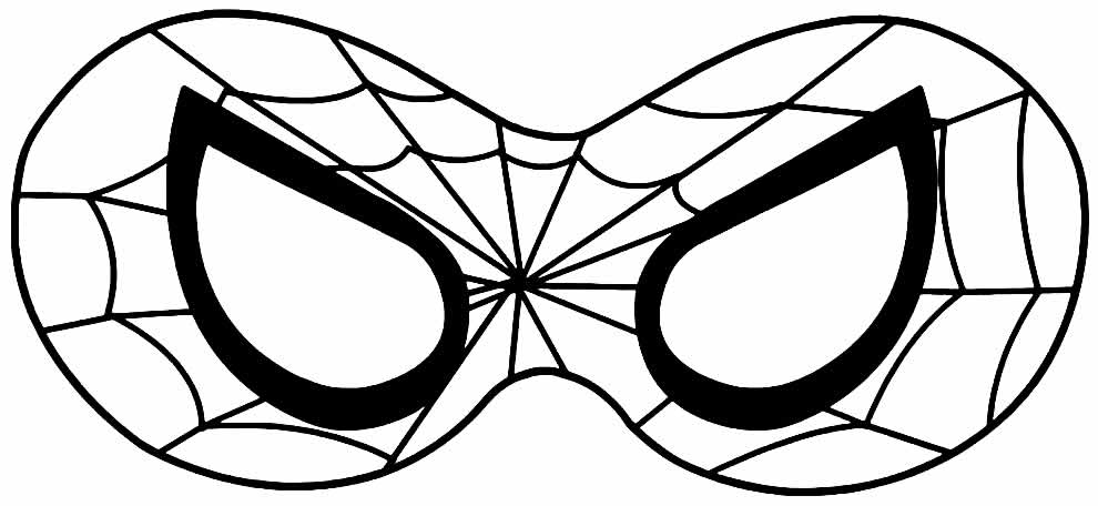 Máscara do Homem-Aranha para imprimir e colorir