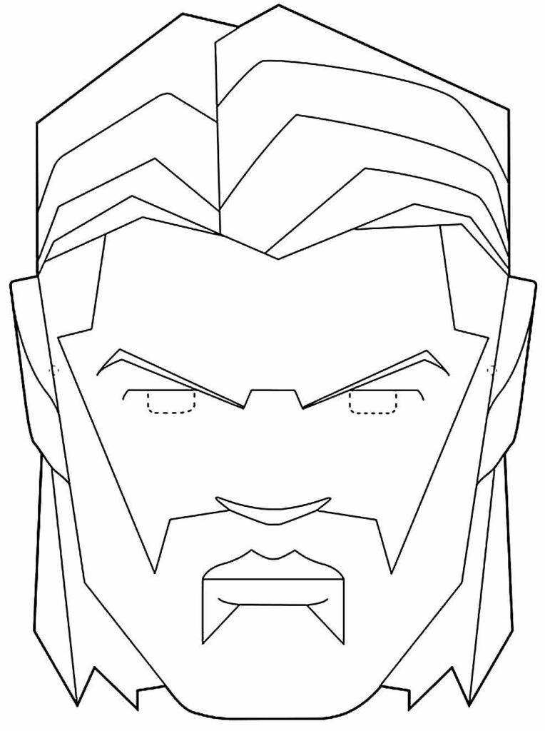 Máscara de Thor para imprimir