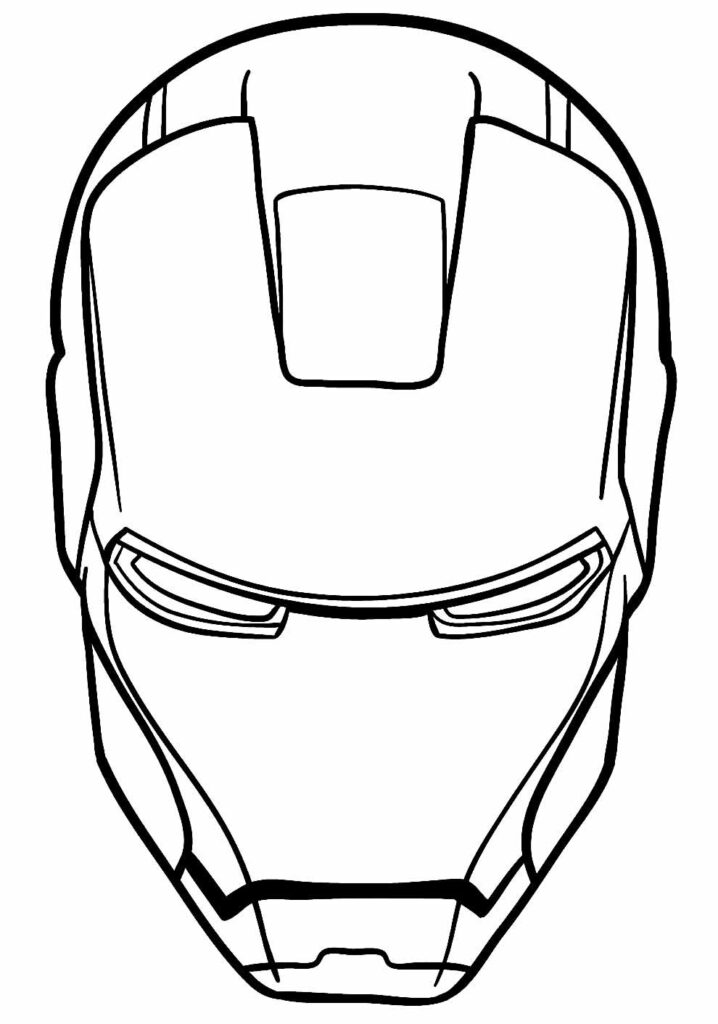 Máscara do Homem de Ferro para imprimir e recortar