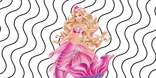 Desenhos da Barbie Sereia para Colorir