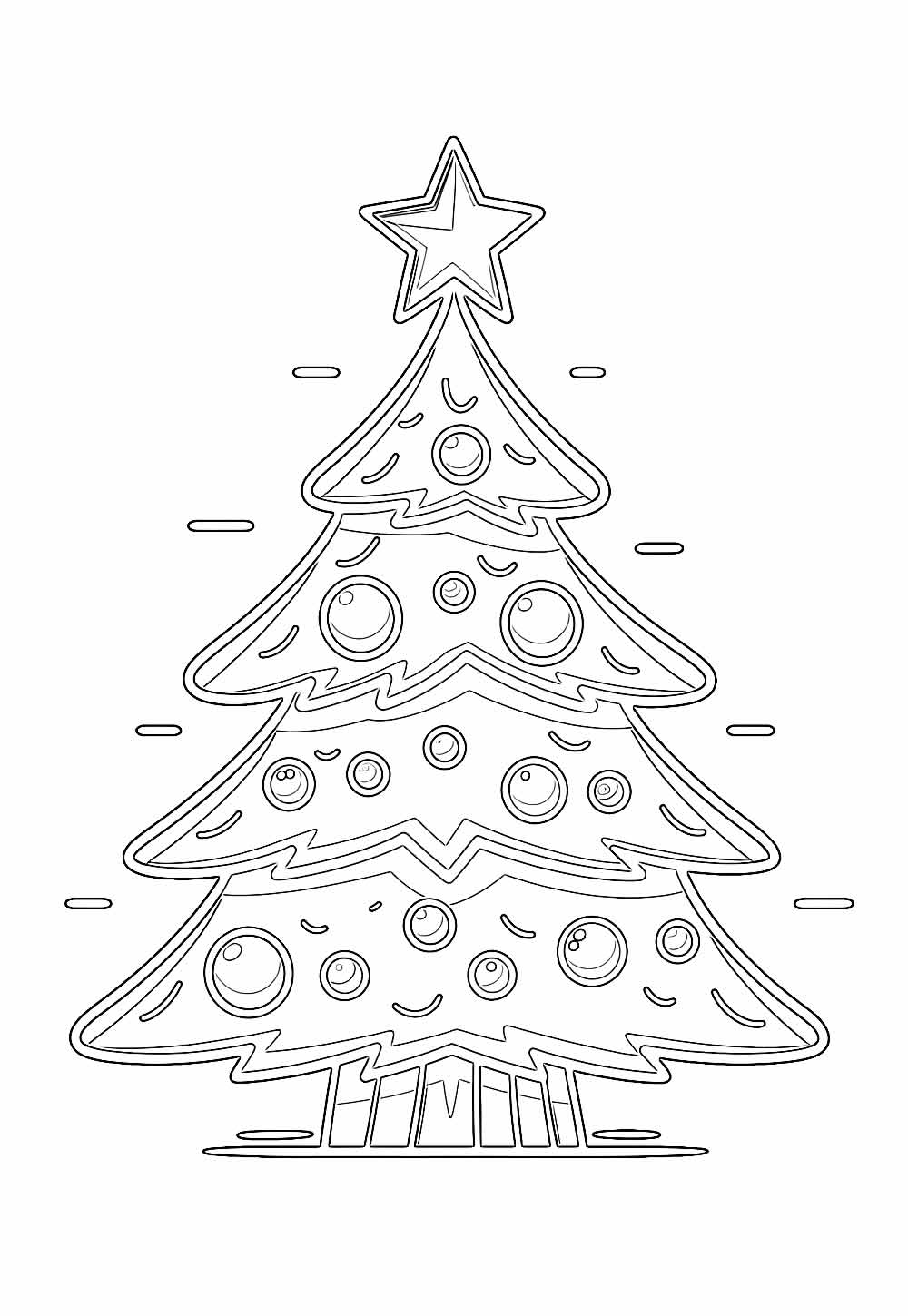 Desenho de Árvore de Natal para colorir