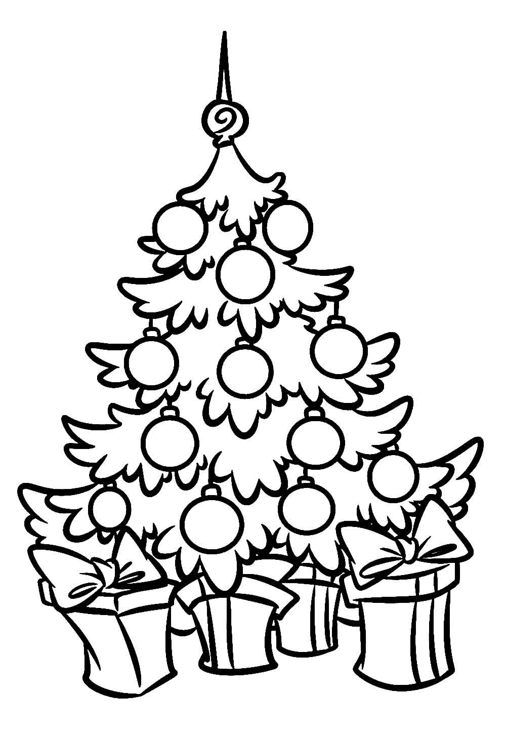 Imagem de Árvore de Natal para colorir