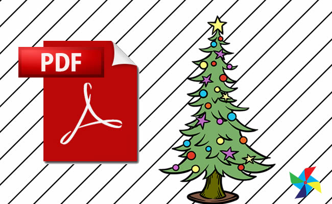 Desenhos de Árvores de Natal em PDF