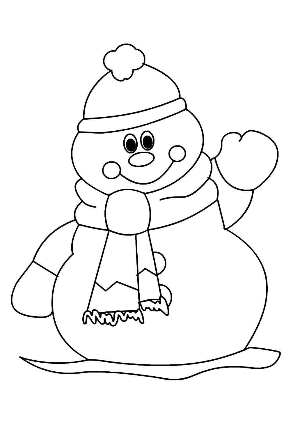 Desenho de Boneco de Neve