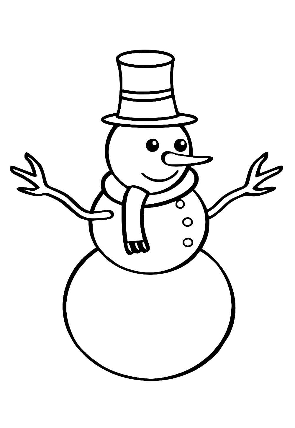 Desenho de Boneco de Neve para colorir