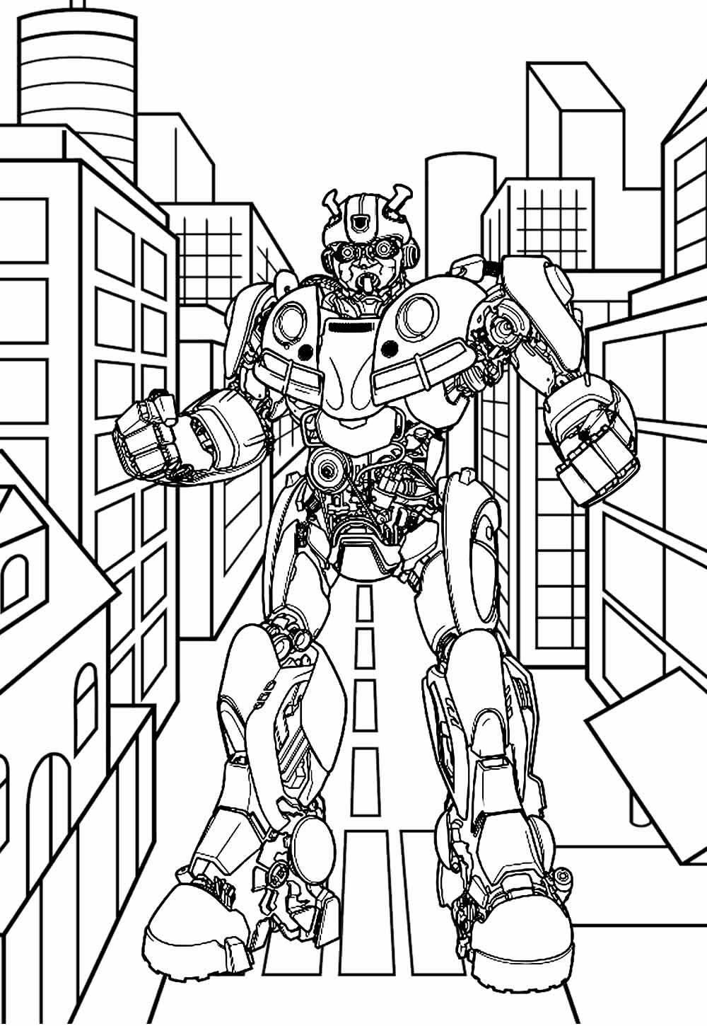 Desenho de Bumblebee para pintar