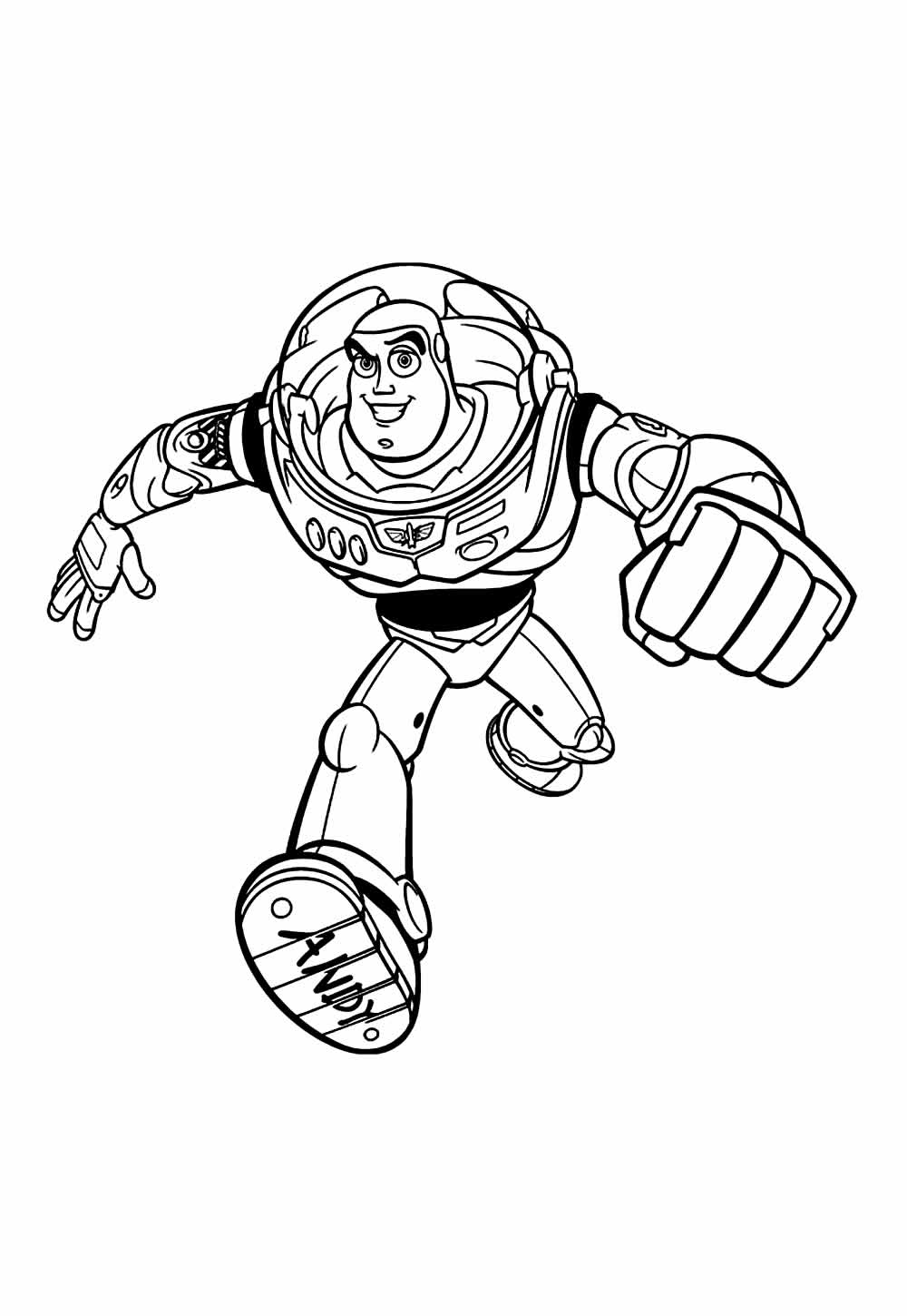 Desenho de Buzz Lightyear para pintar