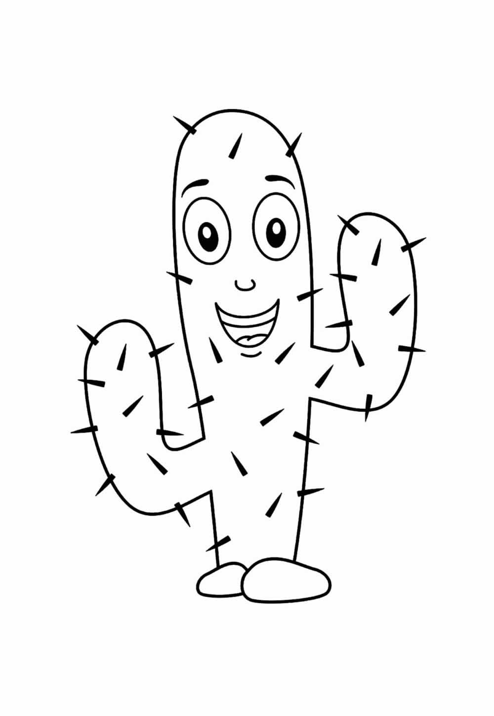Desenho de Cacto para pintar