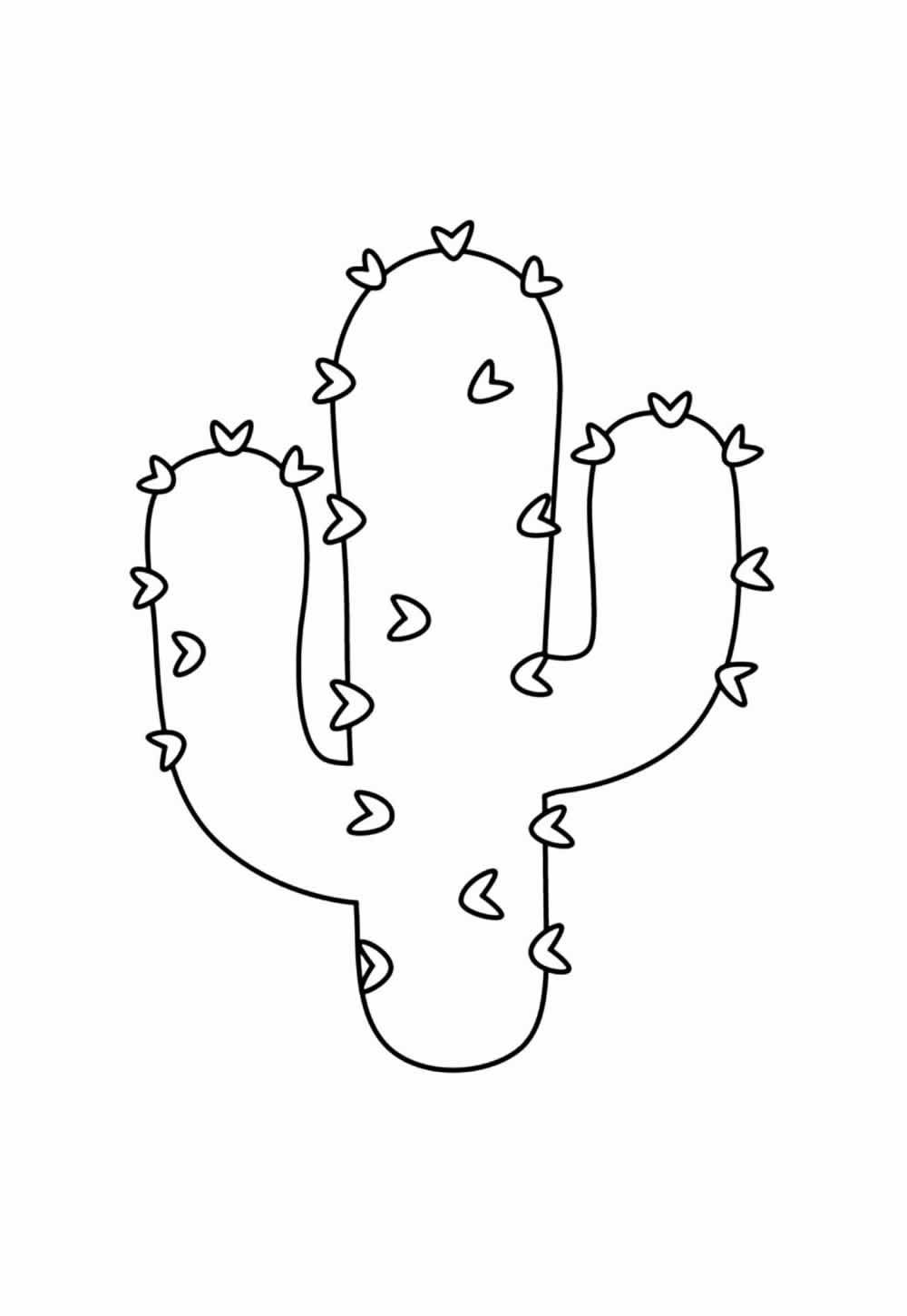 Desenho de Cacto para imprimir