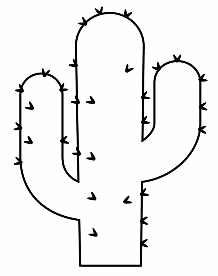 Desenhos de Cactos para colorir - Bora Colorir