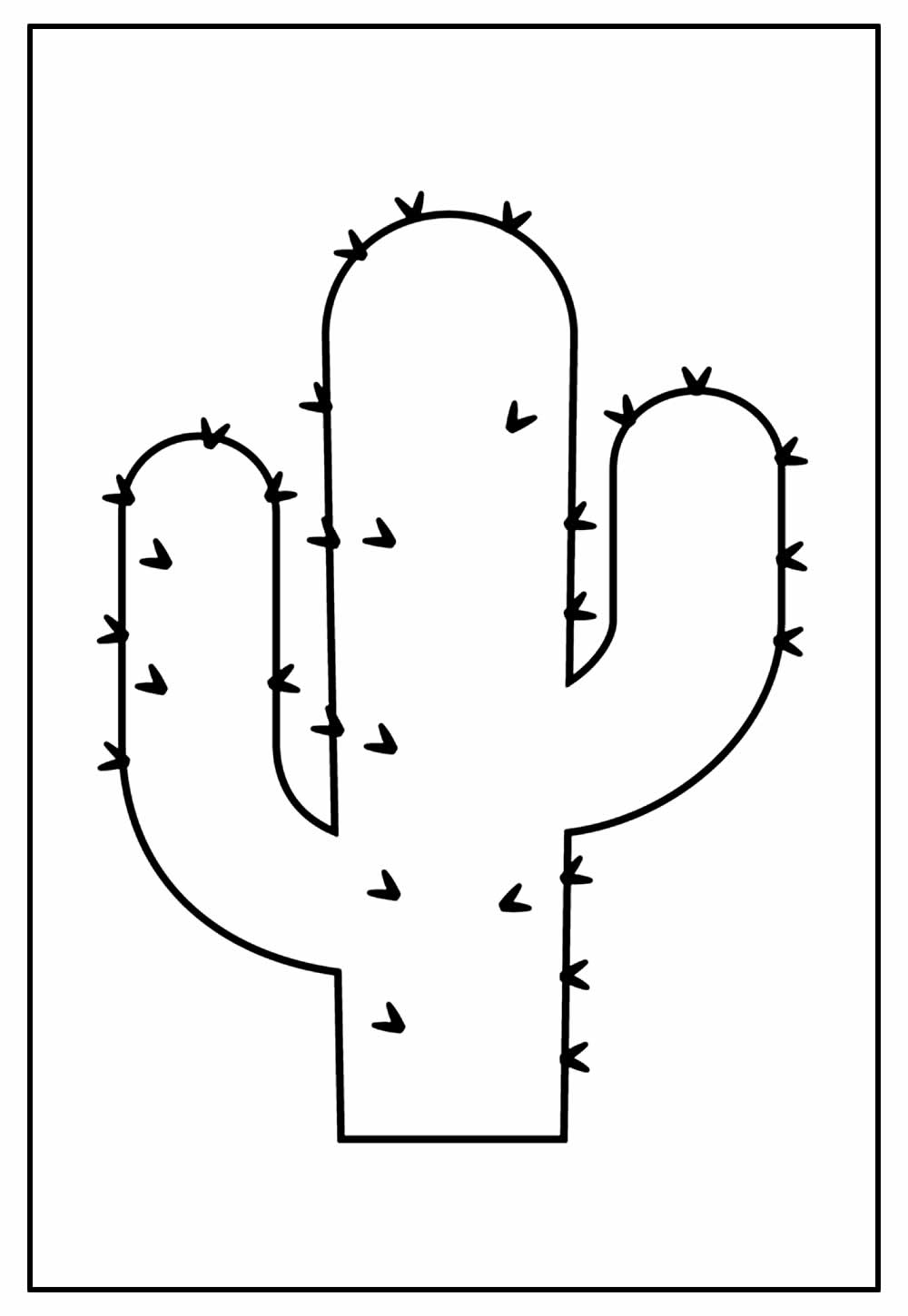 Desenhos de Cactos para colorir - Bora Colorir