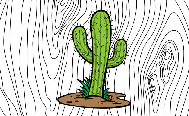 Desenhos de Cactos para colorir