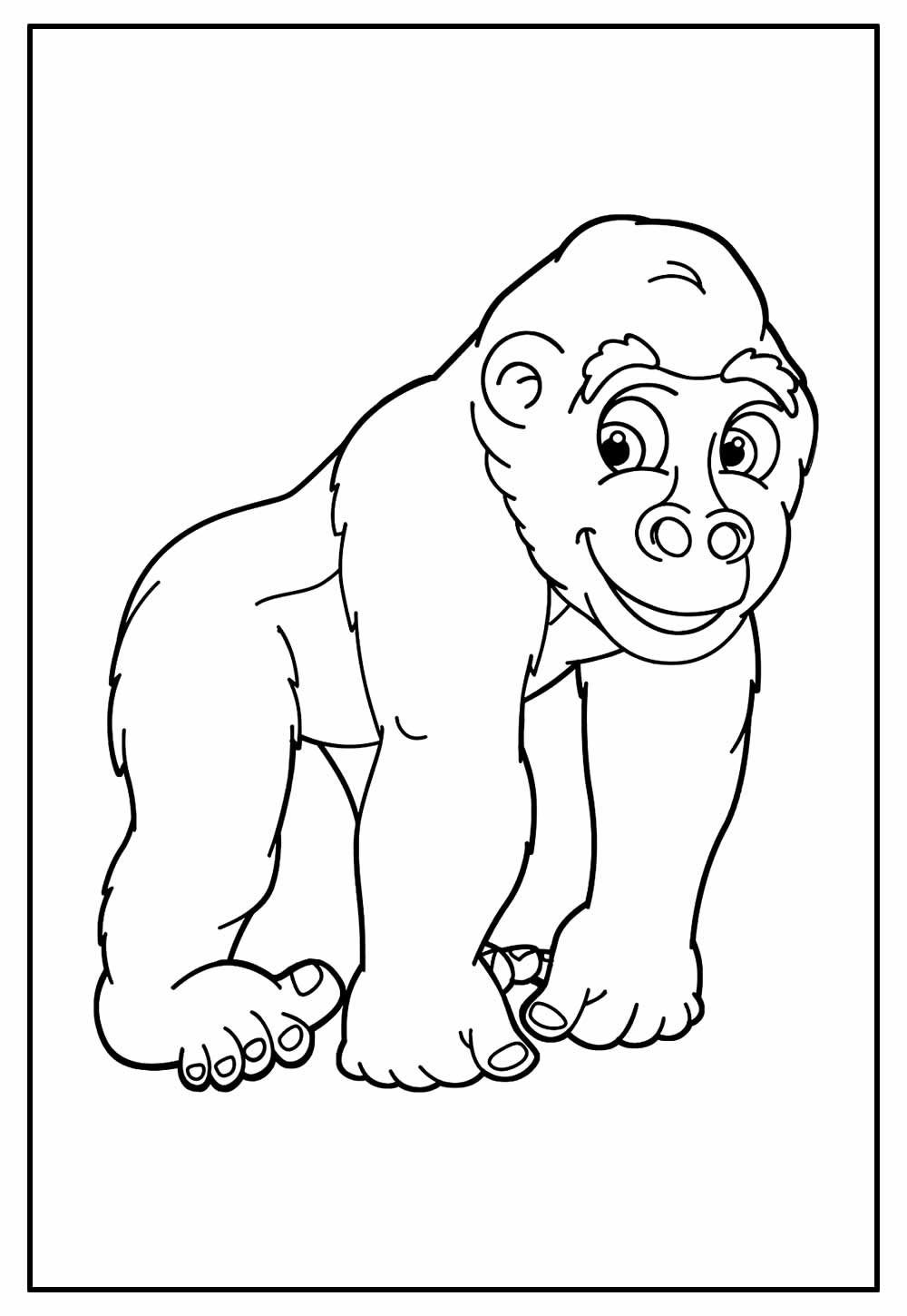 Desenho para colorir de Gorila