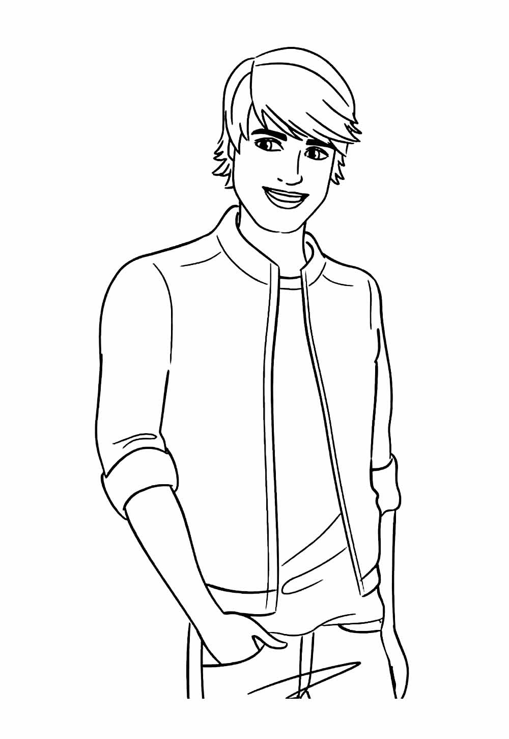 Desenho de Ken da Barbie para colorir