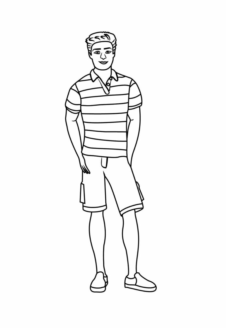 Desenhos de Ken da Barbie para colorir - Bora Colorir
