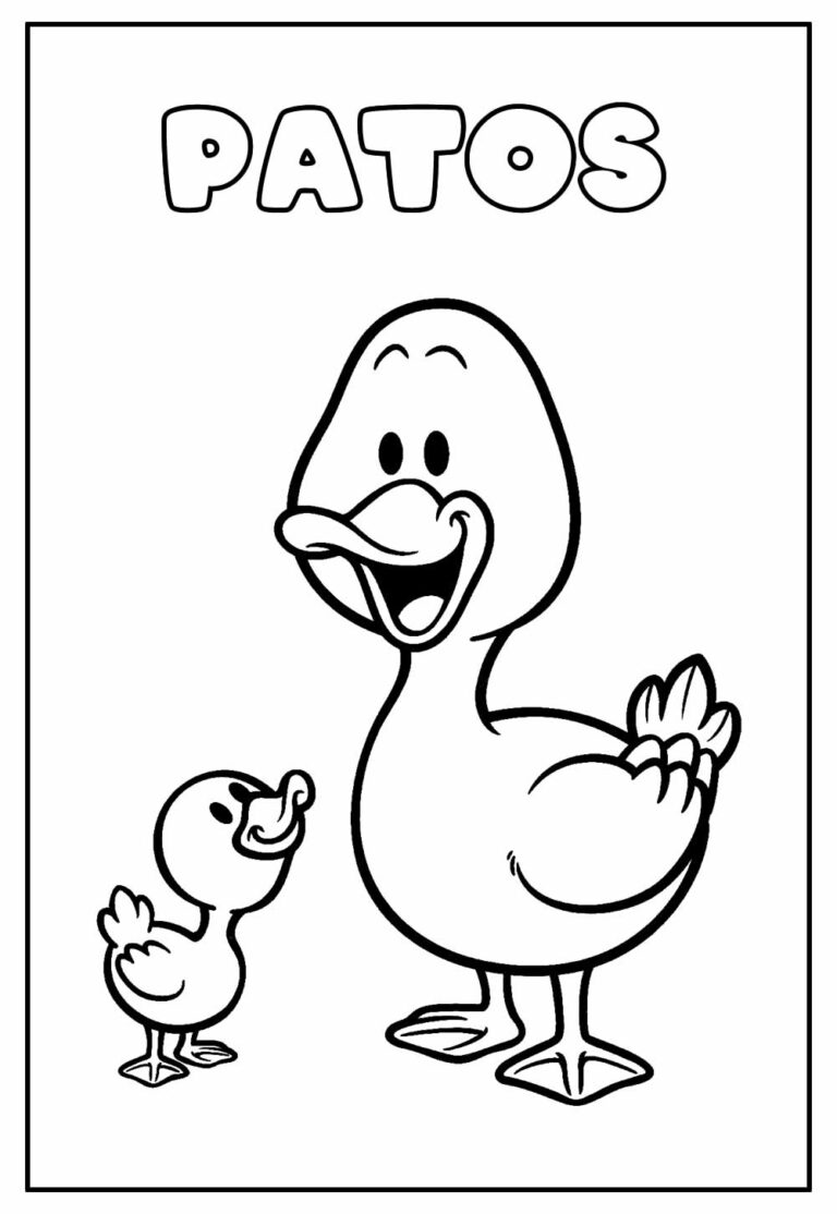 Desenhos de Pato para colorir - Bora Colorir