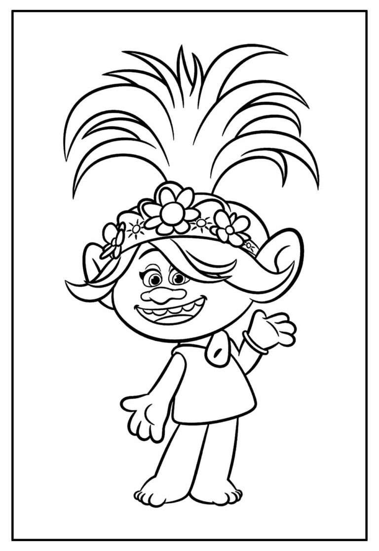 Desenhos dos Trolls para colorir - Bora Colorir
